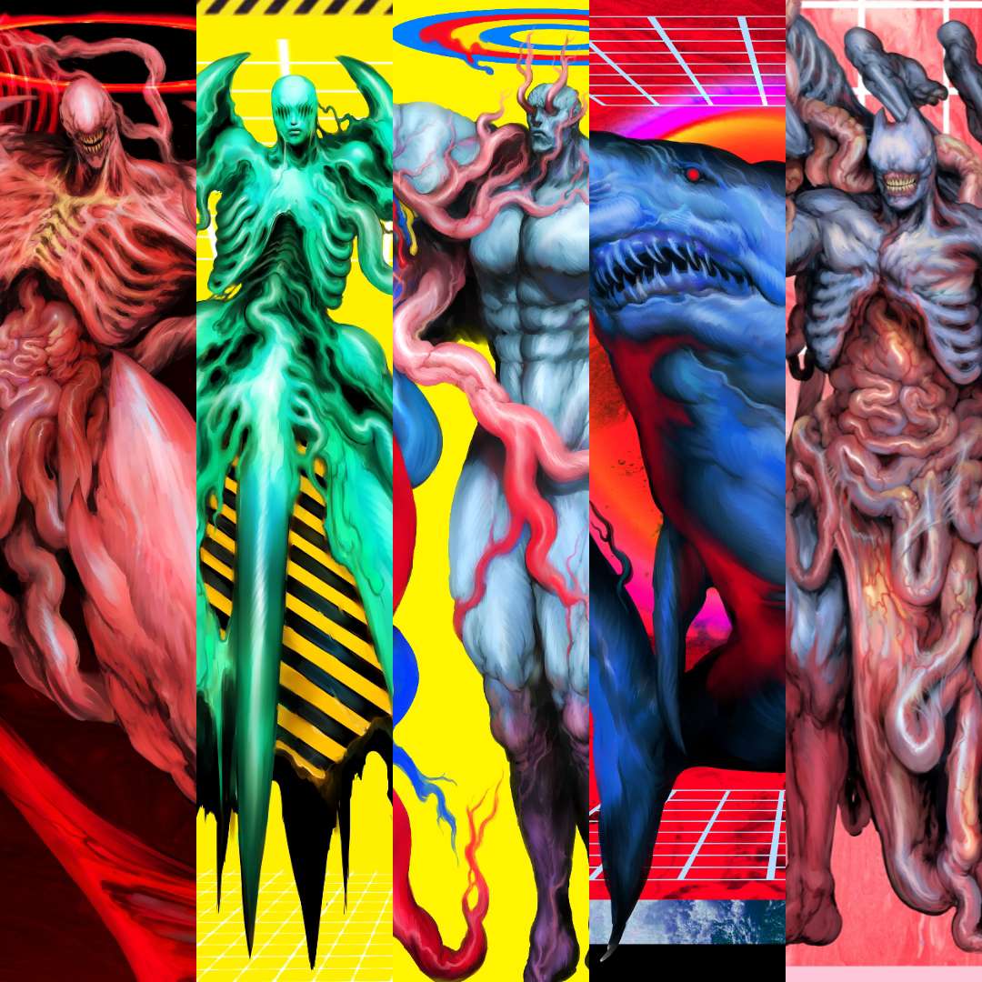 Personfaces's tweet image. MY NEW ARTBOOK KICKSTARTER IS NOW LIVE! 

kickstarter.com/projects/witne…

Please help me bring "ONE THOUSAND HEAVENS: A CYBERSPACE BESTIARY" to life!

An 80-page artbook collecting paintings of cyberspace  avatar monsters and the users who pilot them, warring for control over reality!