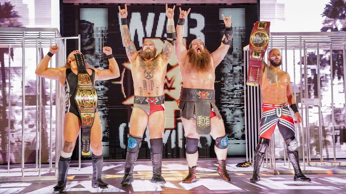 Throwback to United Kingdom Champion @PeteDunneYxB alongside @Ivar_WWE, @Erik_WWE and @KingRicochet against The Undisputed Era in the #WarGames match as part of #NXTTakeover at Staples Center in Los Angeles, Calif., on Nov. 17, 2018.

📸 WWE

#NXTUK | #SurvivorSeries | #WWENXT