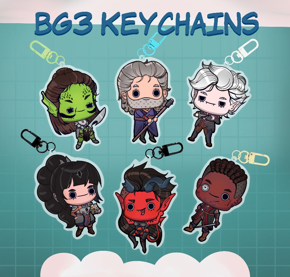 I made these Baldur’s Gate 3 core companions! Who is your favorite?

These keychains are in production and available for preorder in my shop! 

To celebrate 600+ shop orders, use code TWITTER20 for 20% off! 💕

etsy.com/shop/SweetlyOdd