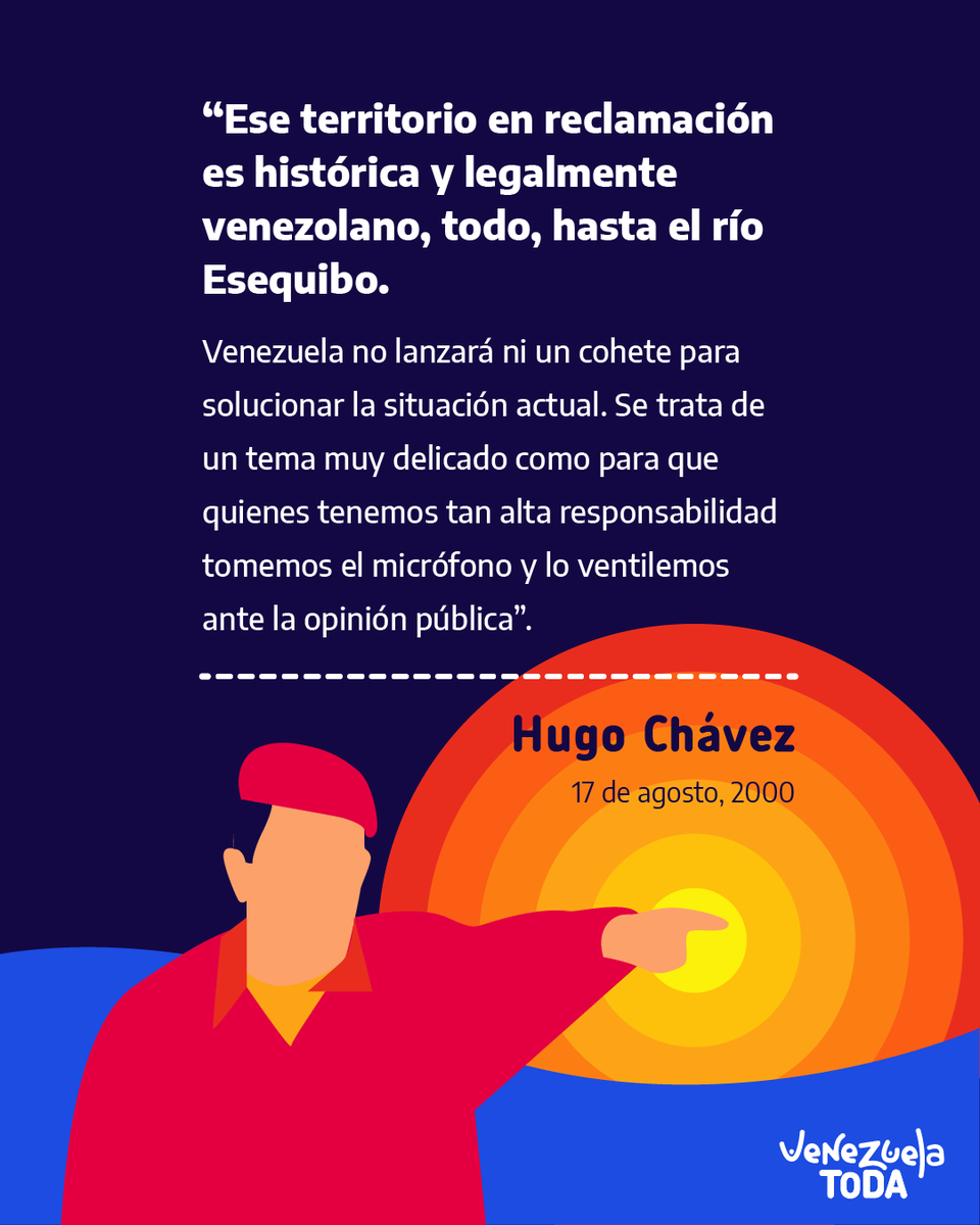 Distintos líderes políticos venezolanos, en distintas fechas, se han manifestado en defensa del territorio Esequibo. Este material gráfico demuestra que el resguardo de la integridad territorial nos corresponde a todos 🇻🇪.

Adjuntamos en este 🧵 citas y declaraciones.