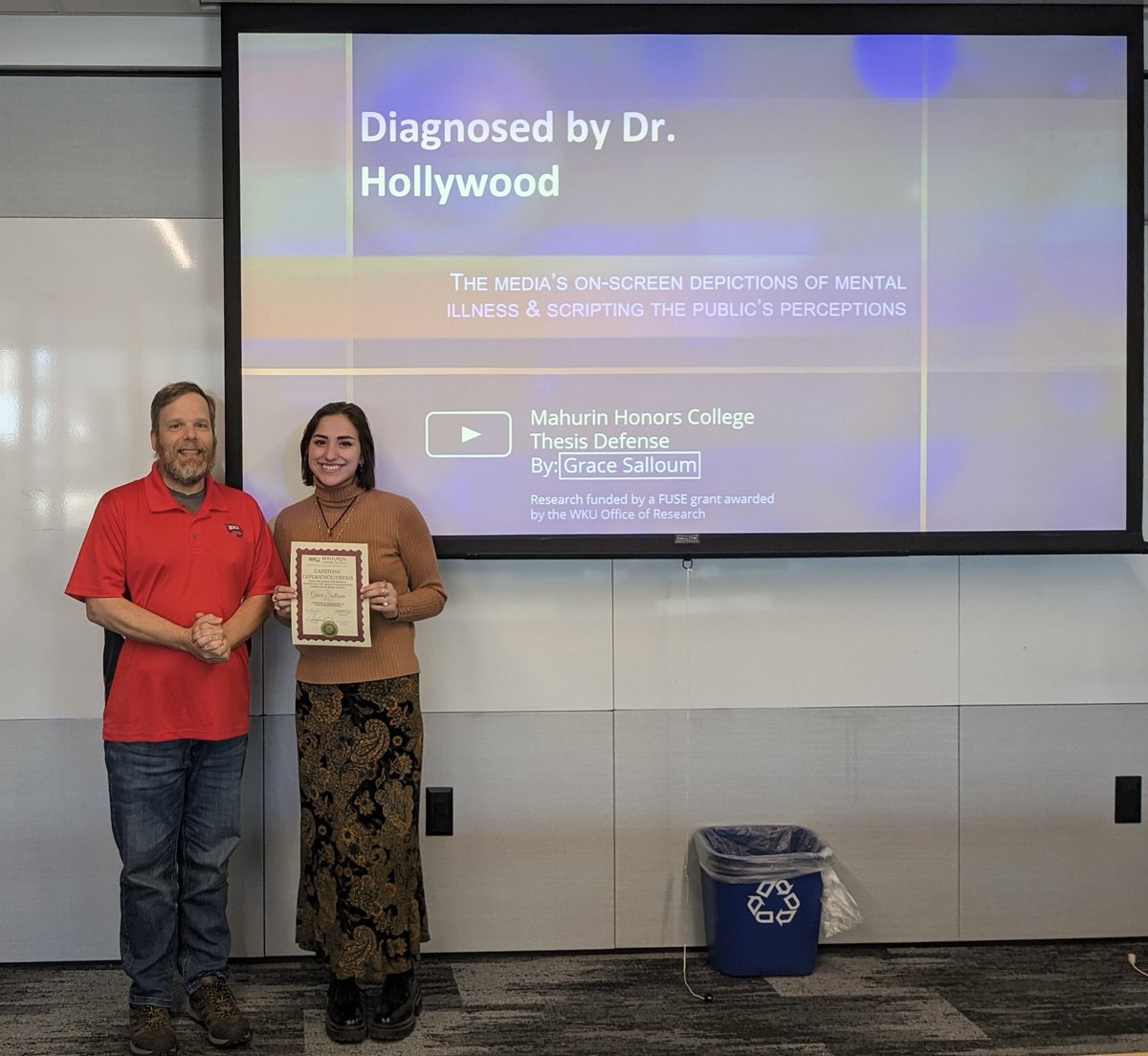 Grace Salloum (@gsalloum2212) on Twitter photo as we countdown to graduation, i wanted to share the post-defense pictures of my thesis. passed with the highest distinction 🧠‼️ Thank you to my amazing research mentor, <a href="/DrMskiPsychSci/">Andy Mienaltowski</a> second reader, <a href="/WoodwardWKU/">Matt Woodward, Ph.D.</a> and third reader, Dr. Farley Norman!! as we countdown to graduation, i wanted to share the post-defense pictures of my thesis. passed with the highest distinction 🧠‼️ Thank you to my amazing research mentor, <a href="/DrMskiPsychSci/">Andy Mienaltowski</a> second reader, <a href="/WoodwardWKU/">Matt Woodward, Ph.D.</a> and third reader, Dr. Farley Norman!!