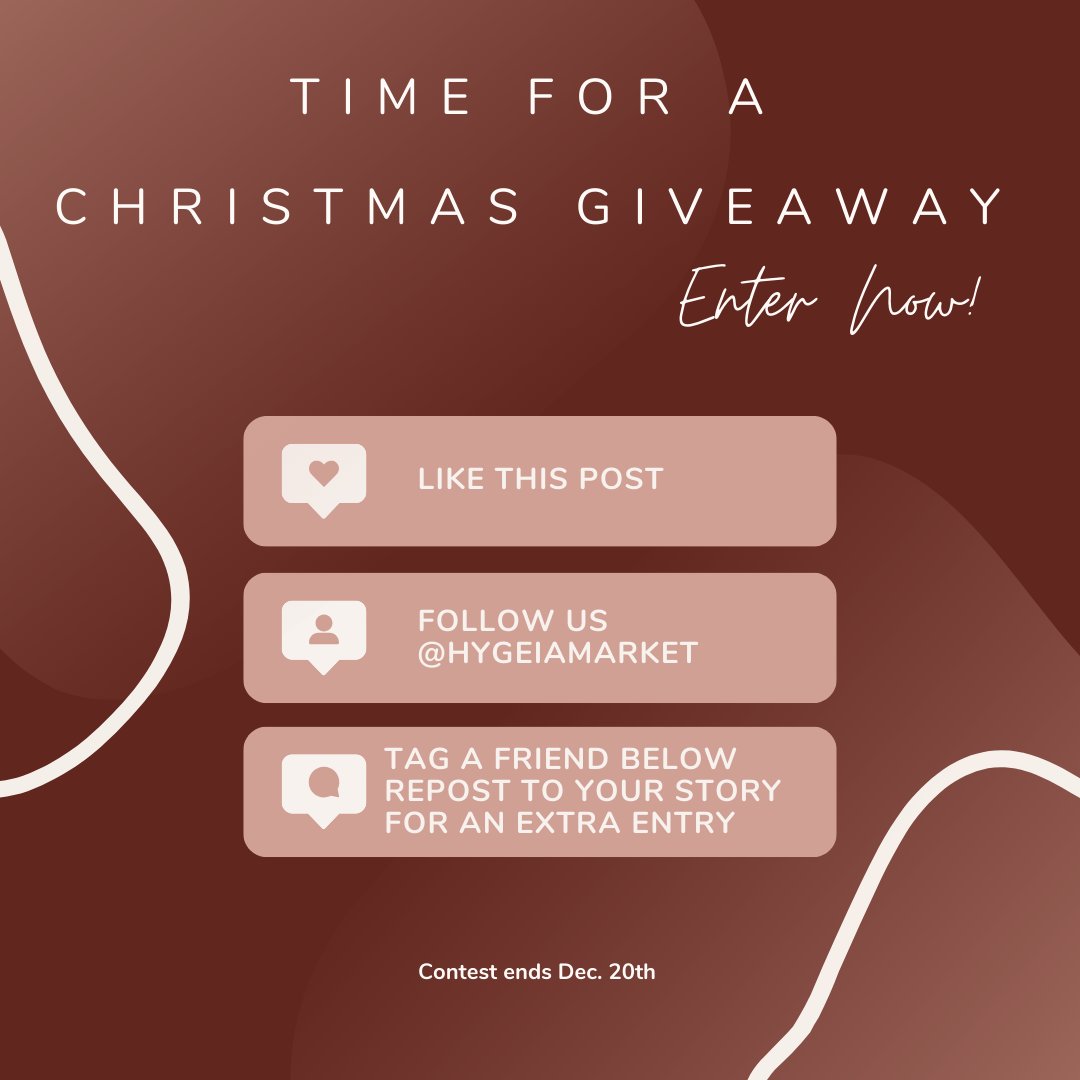 HygeiaHealth's tweet photo. Enter to win a free Christmas gift basket ... 

How to enter:
- Like this post
- Follow us @hygeiamarket
- Tag a friend
- Repost to your story for an extra entry

#yxeshoplocal #smallbusinessowner #glutenfree #diabetic #sugarfree #christmasgiveaway https://t.co/sDNomZgvoF
