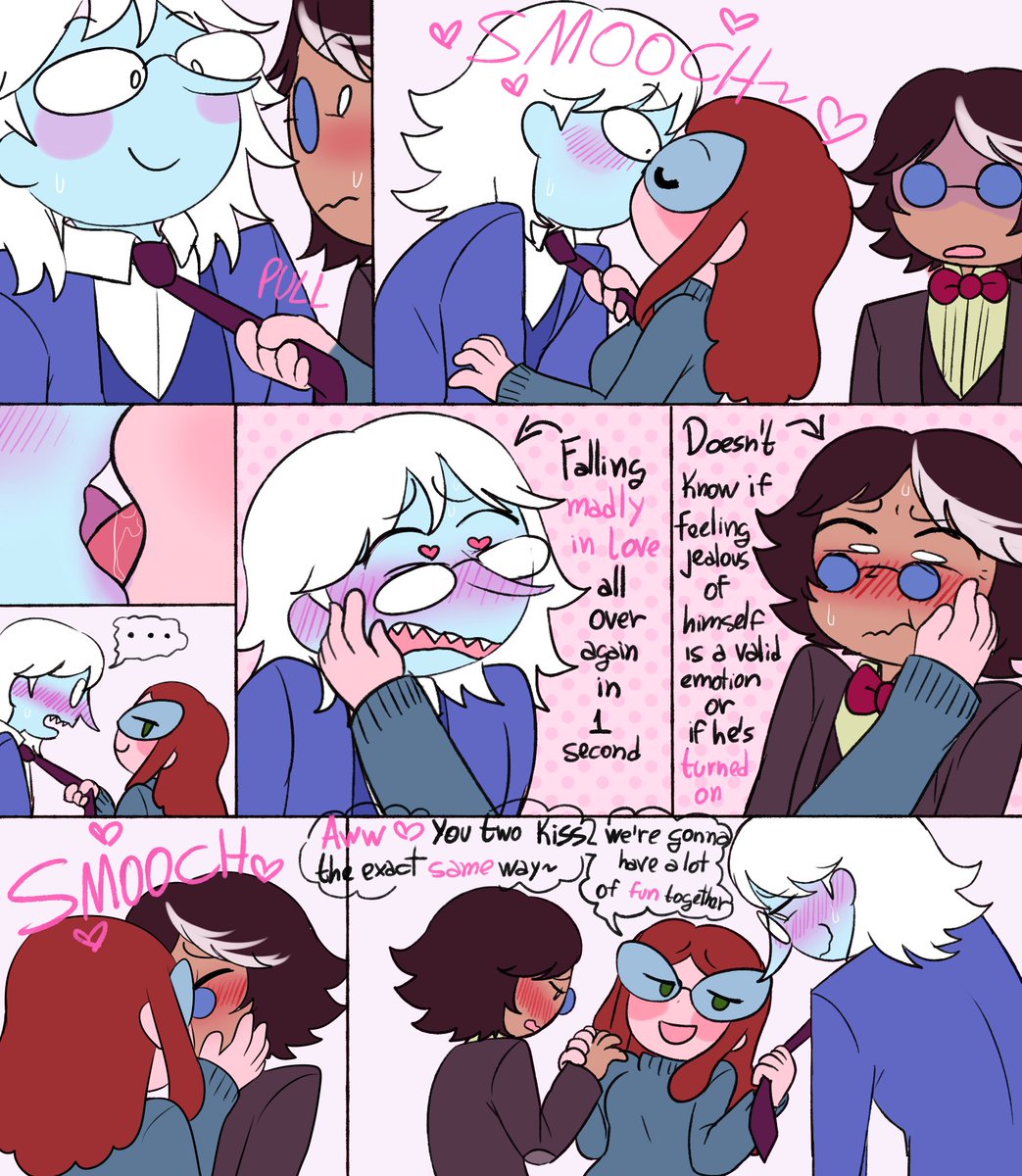 Simon💕Betty💕Winter -threesome comic- I decided that intead of making a mega long thread , I'll post 4 pages at a time so it's easier to read 😘 (1/7) #petrigrof