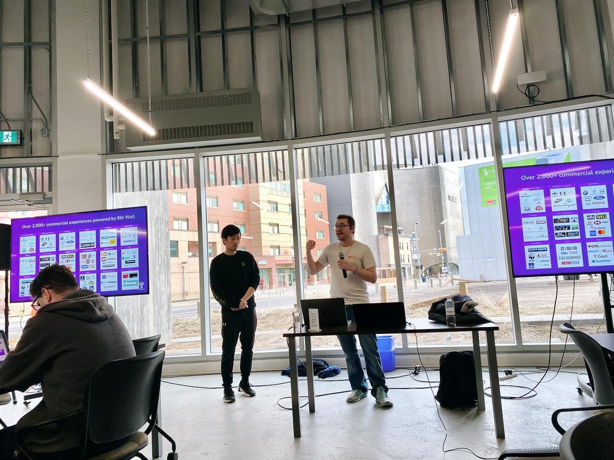calgarygamedevs's tweet photo. @EarthMMOGame kicking off the @NianticLabs 8th wall developer workshop! 📱🎮 AR developers unite!

As always thanks to @PlatformCalgary for the event space 😁

#vr #ar #gamedev #indiedev #yycevents https://t.co/McGa44urbu
