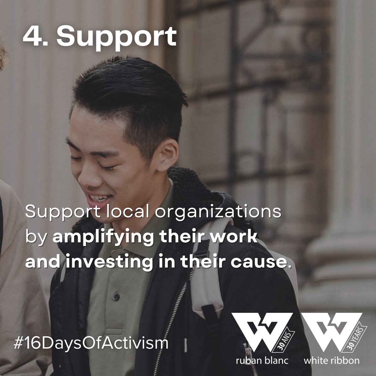 Today is the International Day for the Elimination of Violence Against Women and the beginning of #16DaysOfActivism. We call on men, boys, and all allies to demonstrate their solidarity and allyship. Here are four things you can do: