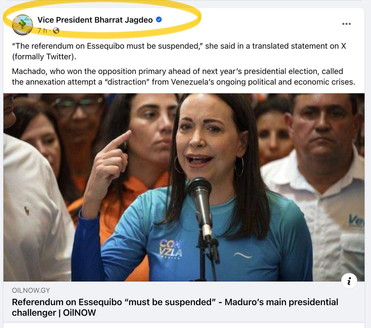 Q se puede esperar d alguien q pidió la invasión militar de su propio país a los EEUU? 🤷‍♂️Ahora coincide con el enemigo Vice Pdte de Guayana en la solicitud de suspensión del referéndum. Solo reafirma su lealtad a los intereses trasnacionales y personales. Simplemente despreciable