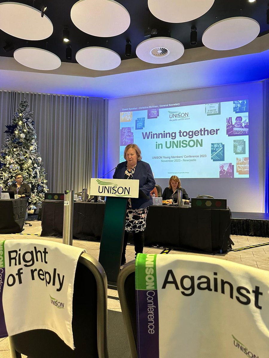 It was great to hear from the Young Members Conference guest speakers today. Inspirational words from representatives of the Turkish trade union KESK, and <a href="/unisontheunion/">UNISON - UK's largest union</a> general secretary <a href="/cmcanea/">Christina McAnea</a> #uymc23