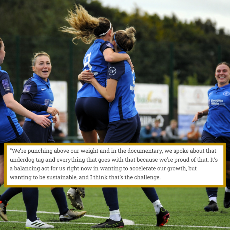 RichJLaverty's tweet photo. With Tier 3 sides going full-time, @LiverpoolFeds should be falling behind as a part-time club, but after promotion in 2022, they now sit 5th in the FA WNL North.

I went to spend a night with them and speak to players who also work for the club, as well as manager Leanne Duffy.