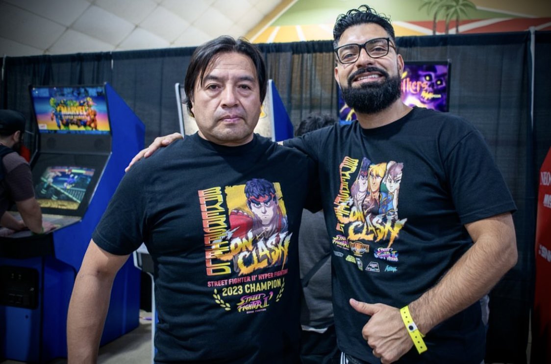 Congrats to AOD (left) for winning last Saturday’s ConClash #SF2HF Tourney held in Bakersfield CA and put together by The Office Arcade team 🙌 #StreetFighter #streetfighter2 #fgc