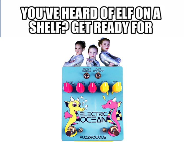 fuzzrocious's tweet image. Sometimes I doubt your commitment to…Electric Ocean.

Finish the #elfonashelf meme using Electric Ocean!

#fuzzrocious #fuzzrociouspedals #stompbox #stompboxes #effects #effectspedals #effectpedals #fuzzpedal #fuzzpedals #guitarpedal #guitarpedals #basspedal #basspedals