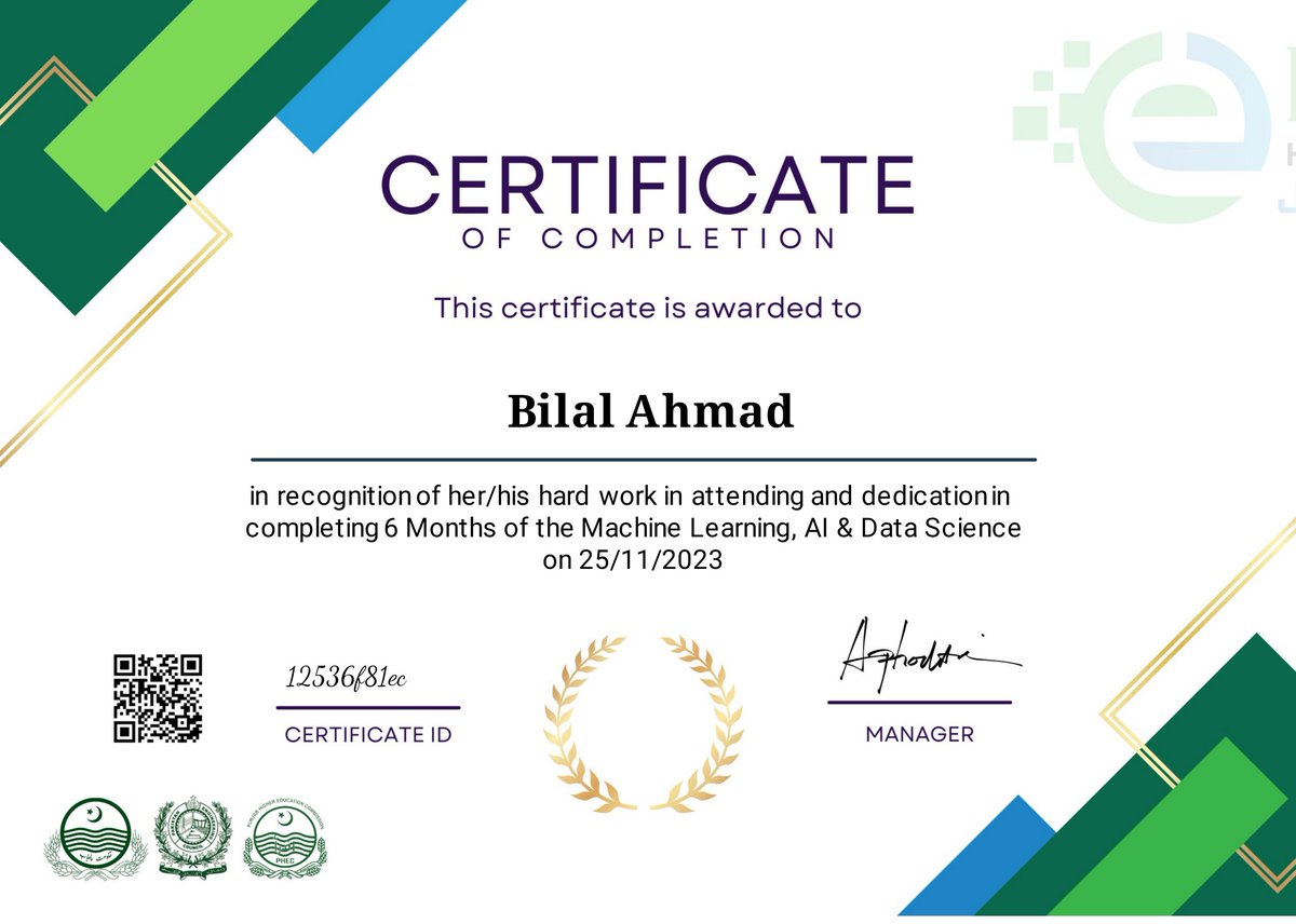 umrabilal's tweet image. 🚀 Exciting news! 🎓 Just wrapped up my Machine Learning, AI, and Data Science courses on eHunar.org! 🌟 Big thanks to the amazing eHunar team and a special shoutout to my fantastic teacher. You made the complex stuff a breeze! 💻🙌 #eHunarOrg
#CertifiedCoder 🚀👩💻