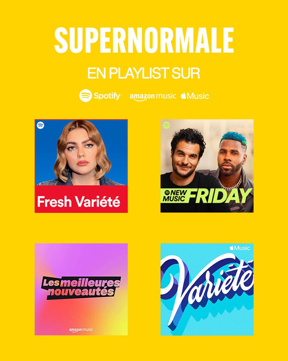 Merci <a href="/spotifyfrance/">Spotify France</a> <a href="/AppleMusic/">Apple Music</a> <a href="/amazonmusic/">Amazon Music</a> 🦸‍♀️🥳