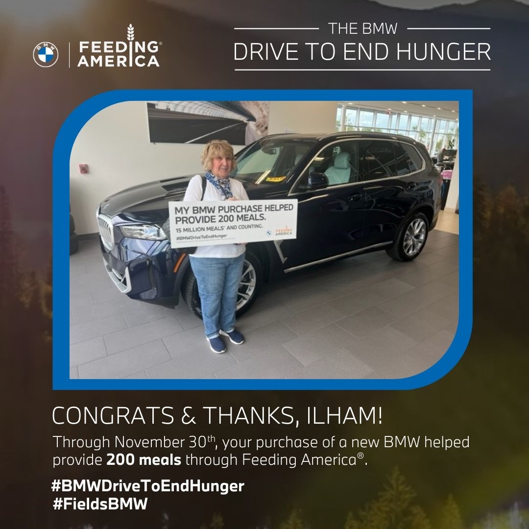 fieldsbmw's tweet photo. Congrats and thanks to Ms. Ilham K. on the purchase of her all new #BMW #X5, which she bought with friendly sales assistance from our Team Member, Jack Adams, at #FieldsBMW of #Daytona. Welcome to the #FieldsFamily, Ilham! #BMWDriveToEndHunger #FeedingAmercia https://t.co/GaOetEIIEX