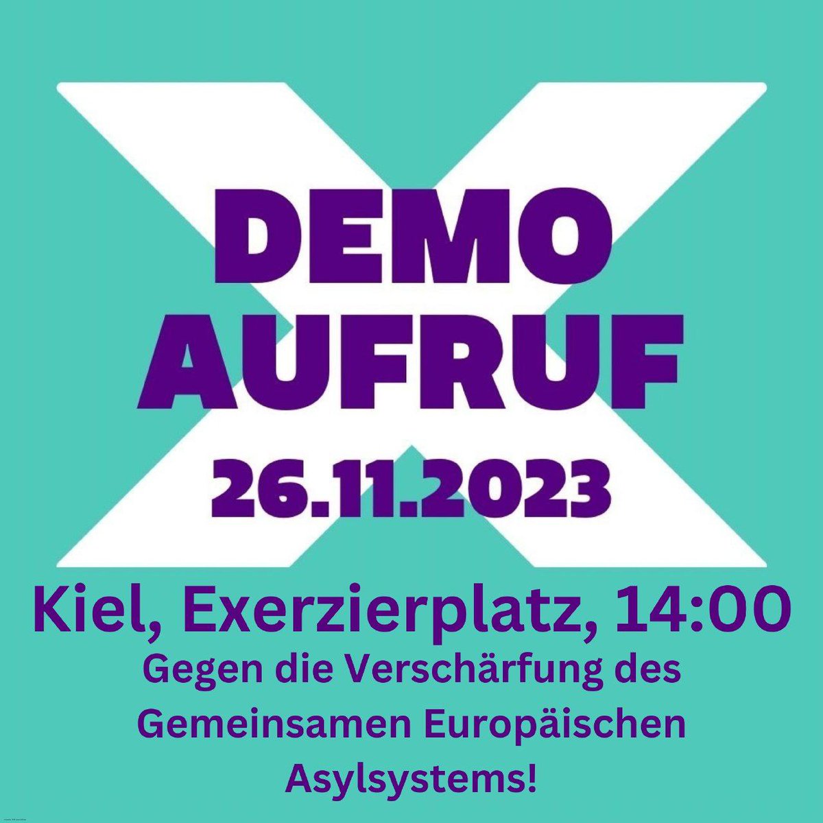 linke_sh's tweet image. Auf zur Demo: #StopGEAS
- stoppt die Abschottung! Das EU-Parlament droht drastische Verschärfungen im #Asylrecht zu beschließen. Am Sonntag, 26. November um 14 Uhr startet die Stop #GEAS Demo auf dem Exerzierplatz in #Kiel. #EineLinkeFürAlle gegen die Verschärfung des Asylrechts!