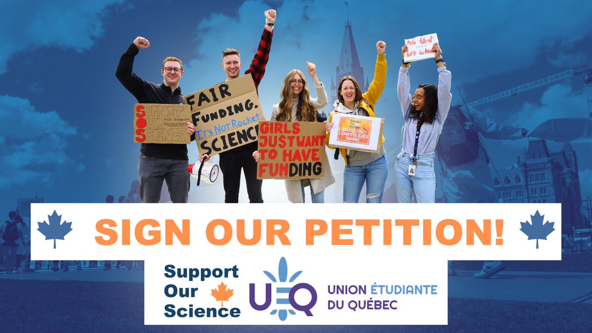 Do you support increased funding for graduate students and postdoctoral scholars in Canada? Sign our petition before it closes on Monday at 9am! Easy, quick, and anyone can do it. Please share widely ourcommons.ca/petitions/en/P…