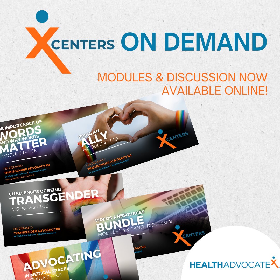 Relive the success of Transgender Advocacy 101 at our recent XCenter event! Access our on-demand content to gain knowledge, learn CEs, and hear first-hand healthcare experiences from the transgender community and its experts. #XCenterEvent #TransgenderCare