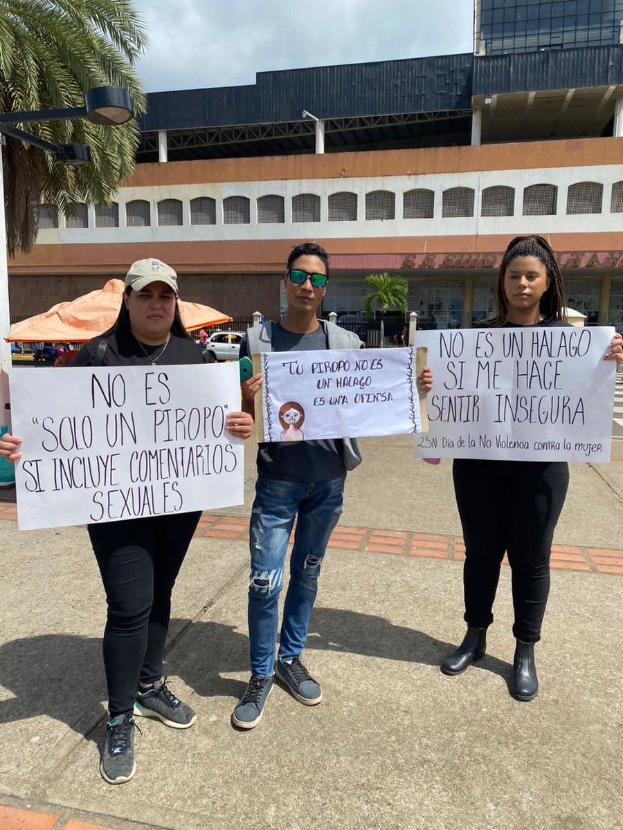 Pancartazo en contra del acoso callejero en el marco del Día Internacional para Eliminar la Violencia contra la Mujer.