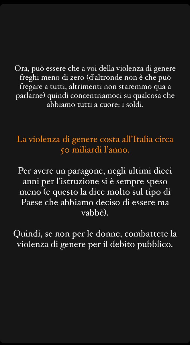 Oggi e tutti i giorni dovremmo fare la nostra parte per mettere fine alla violenza di genere.

#OrangeTheWorld #NoExcuse