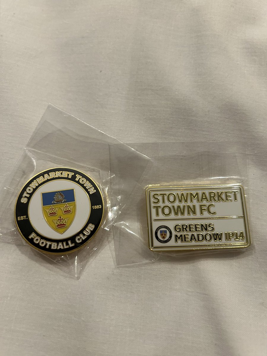 Badges from my visit to Stowmarket . @stowtownfc @nonleaguebadges