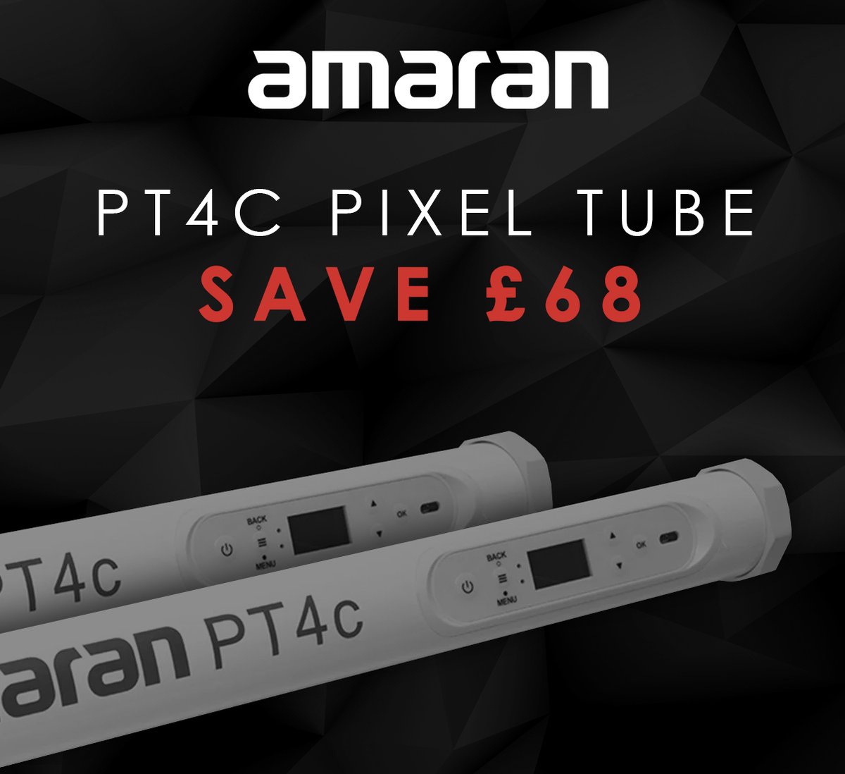 💥 Save £68 on Amaran PT4C Pixel Tubes! 💥 View deal on our website: bit.ly/3RbK6Dx