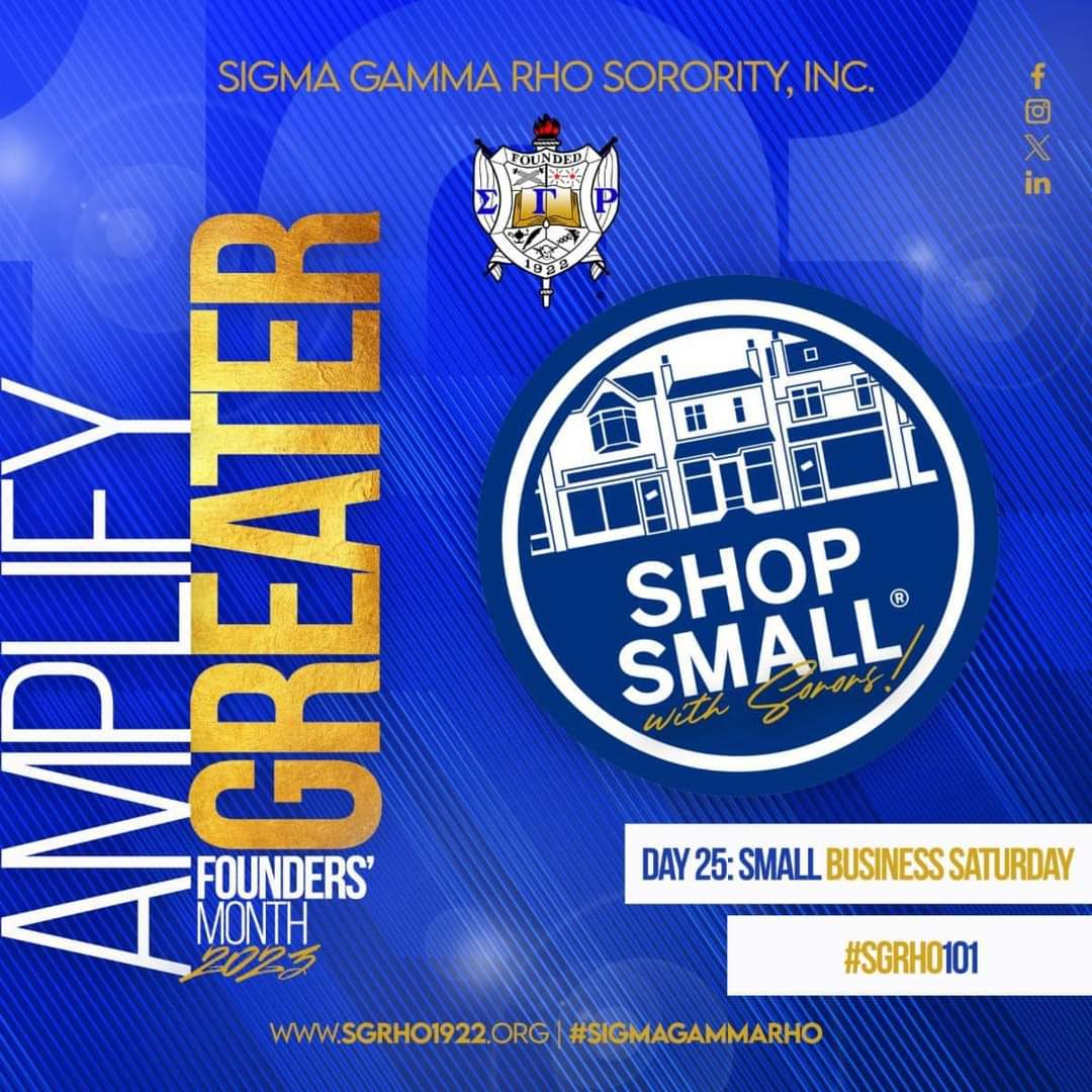 tfoste72's tweet image. 30 Days of Sigma
Day 25: Small Business Saturday💙💛🐩

#EtaSigmaSigma would like to show love to our  small business owners &amp;amp; entrepreneurs. Drop the name of a small business in the comments below so we can support. 

#AmplifyGreater
#SigmaGammaRho
#SigmaSmallBusinessSaturday