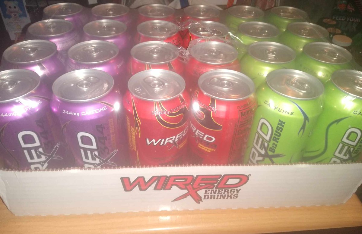 Thank you so much @wiredenergy I got my case I won from Wired Wednesday and I'm now fully stocked! 😍😍 😍
#GetWiredStayWired #WiredEnergyDrink #EnergyDrink #Wired #Caffeine