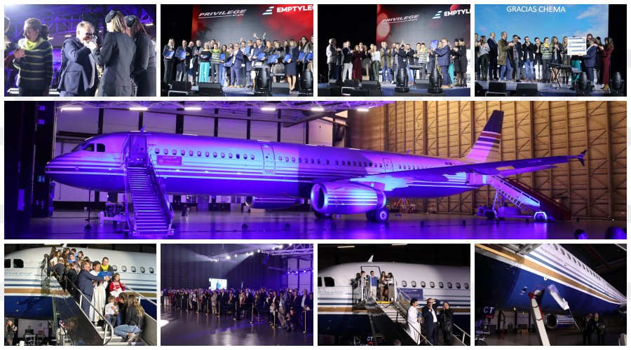 aviaciondigital's tweet image. 🔴El presidente de Grupo✈️ #Emptyleg ✈️ ilumina el Hangar 2 de Gestair con una celebración única
Celebramos los aniversarios de Emptyleg, Privilege Style y el bautismo del nuevo A321 en el interior del Hangar 2 de Gestair. 👉 bit.ly/emptyleg-privi…