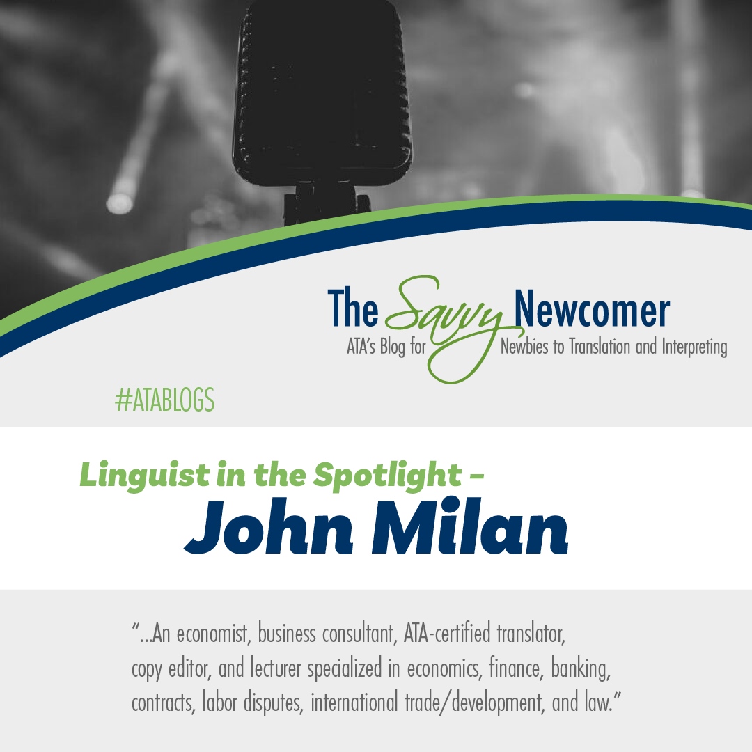 atanet's tweet photo. Learn about John Milan as he shares the key to choosing specializations that will provide you with financial stability over the long term!
Read this #ATABlog post at https://t.co/SPT6GbMZGQ.
.
.
.
#Linguist #Economist #Specialization #atanet #xl8 https://t.co/WvaBab2JPT