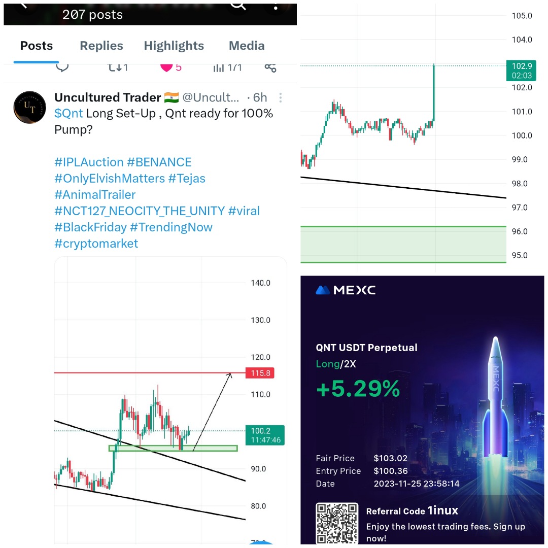 UnculturedTrade's tweet photo. $Qnt Update, #qnt going as Expected, start booking profits if high leverage will take re-entry below

#IPLretention #IPLTrade #Ameer #12thFail #NewChe #bhafc #MannaraChopra𓃵 #BB17 #viral #cryptomarket #TrendingNow https://t.co/2OluSELbHz