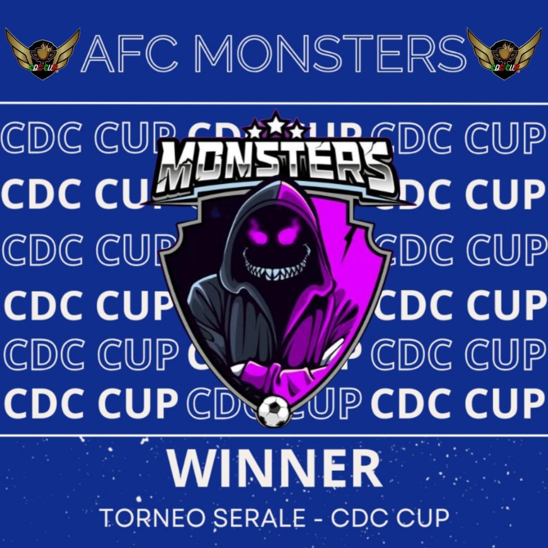Complimenti ai @AFC_MONSTERS per aver vinto il torneo #cdc_cup di ieri sera🏆