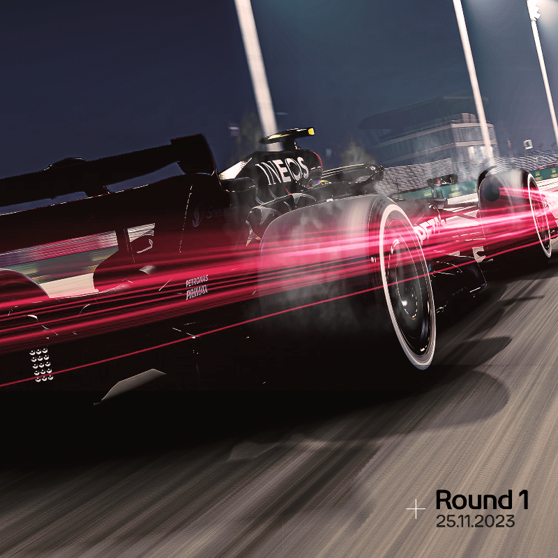 MercedesF1Esp's tweet photo. The 2023/24 F1 Sim Racing World Championship is 𝗚𝗢𝗢𝗢𝗢𝗢! 💥

Big push, Team. 👊

#F1Esports
