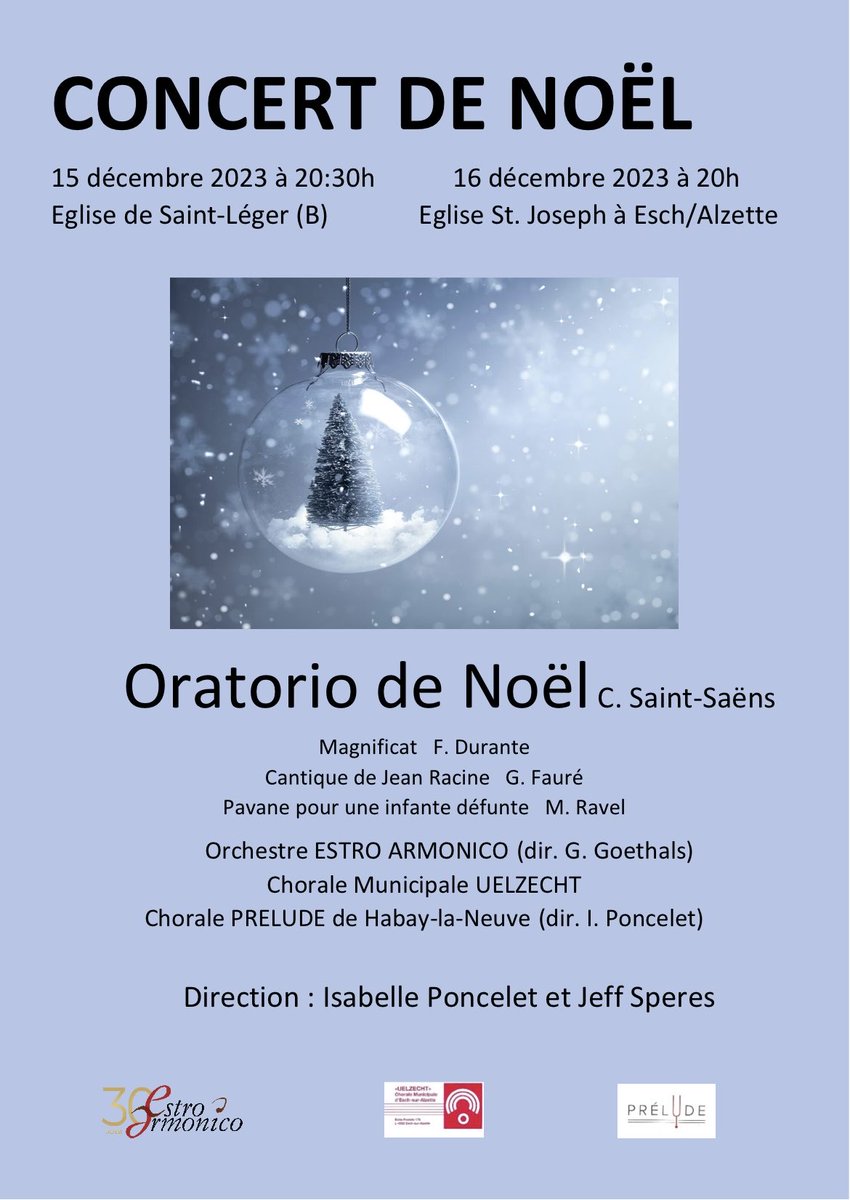 SoldAlvin's tweet image. Venez nombreux! Je vous invite au nom de “ma” Chorale, l’Uelzecht d’Esch-sur-Alzette dont j’ai l’honneur d’être le président. - Aidez-moi à démontrer que NOUS sommes capables de remplir la grande et belle église St. Joseph d’Esch! Et pourquoi pas: aussi celle de Saint-Léger!