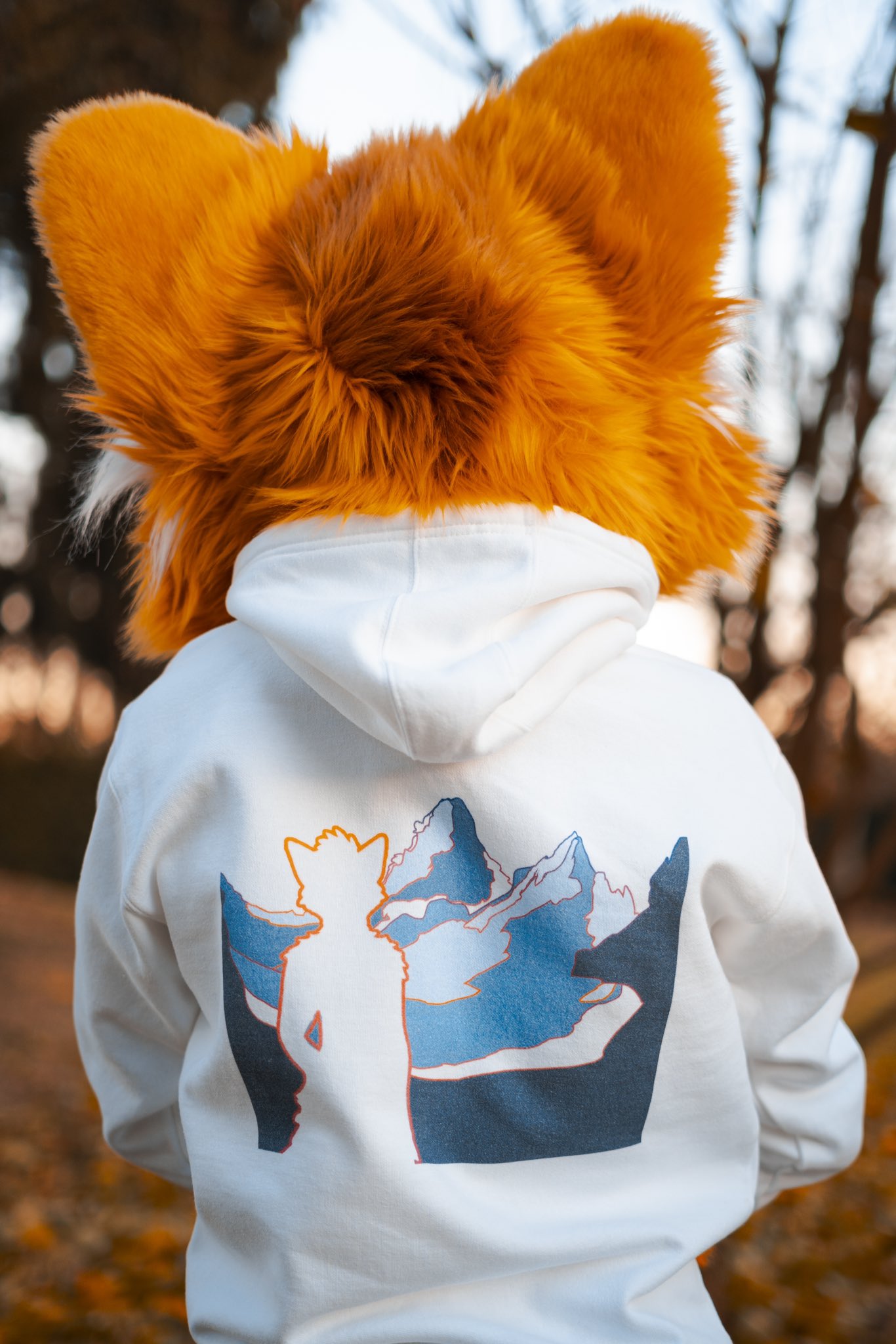 Fox hoodie with ears and tail cheap