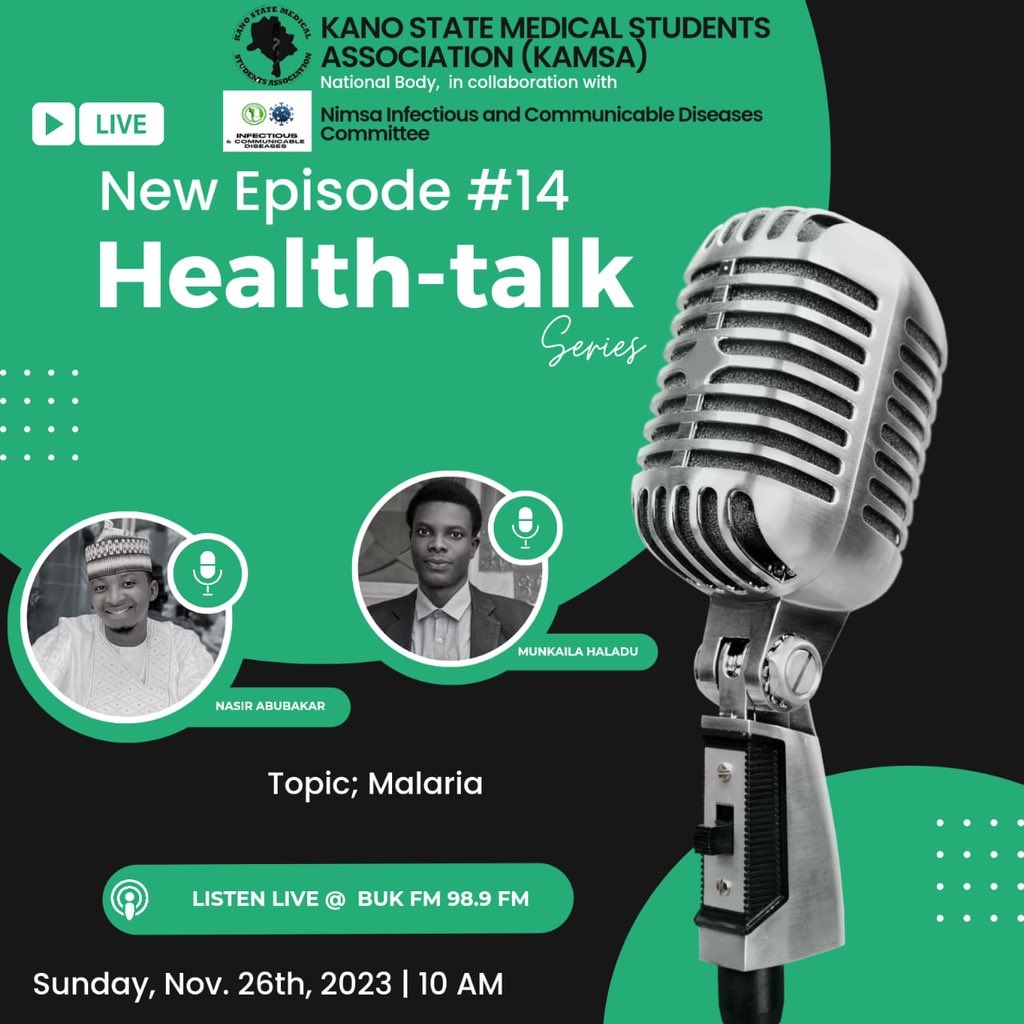 KAMSA_National's tweet photo. Tune in tomorrow at 10 to listen to our mind blowing episode where we get to share with you interesting facts and myths on Malaria! 98.9 BUK FM #kamsa #kamsa2023 #kamsanatbody #healthtalk https://t.co/CseQgetmga