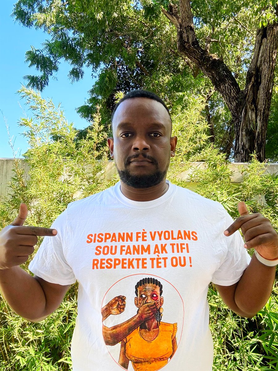 An nou ini fòs nou 🛑✊🏾 Di NON kont vyolans sou fanm ak tifi. #PasDExcuses #OrangezLeMonde #SpotlightEndViolence #DUEHAITI