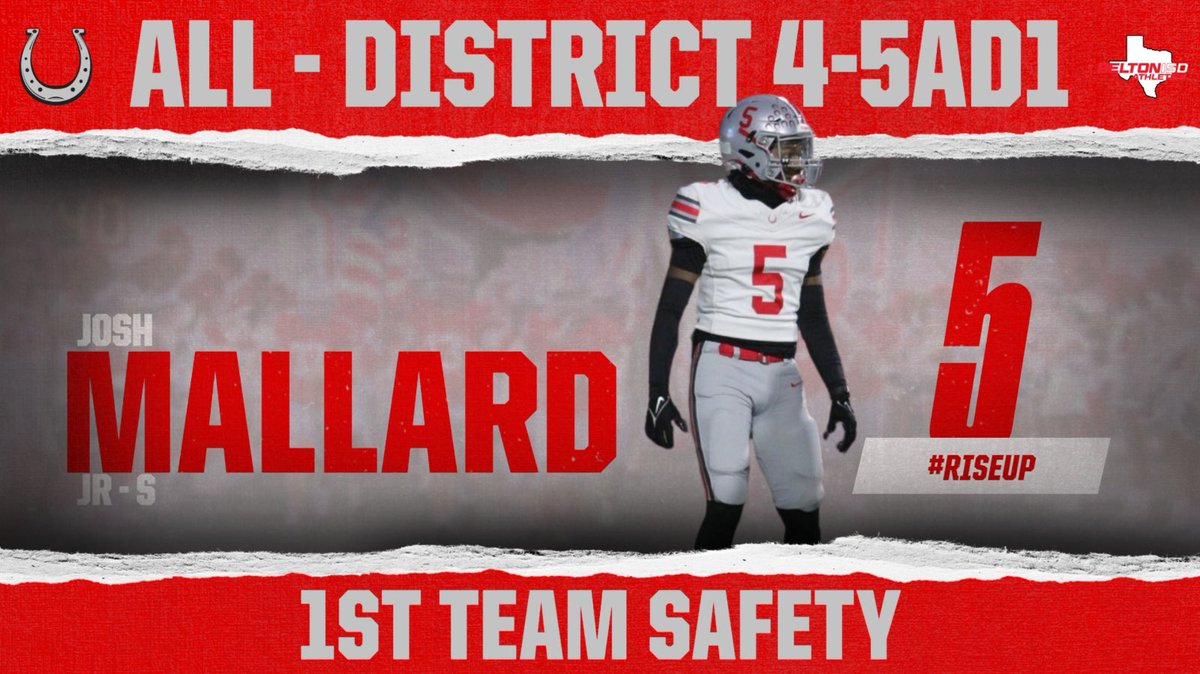 What an honor to be selected 1st Team All District  safety. Our district (4-5AD1) is loaded with talented safety’s . Thank you to the coaches that voted for me and our coaching staff for putting me in the position to succeed. <a href="/CoachB_John/">Brenndan Johnson</a> <a href="/CoachCope23/">Brian Cope</a> <a href="/Coach_Hooton/">Randy Hooton</a>