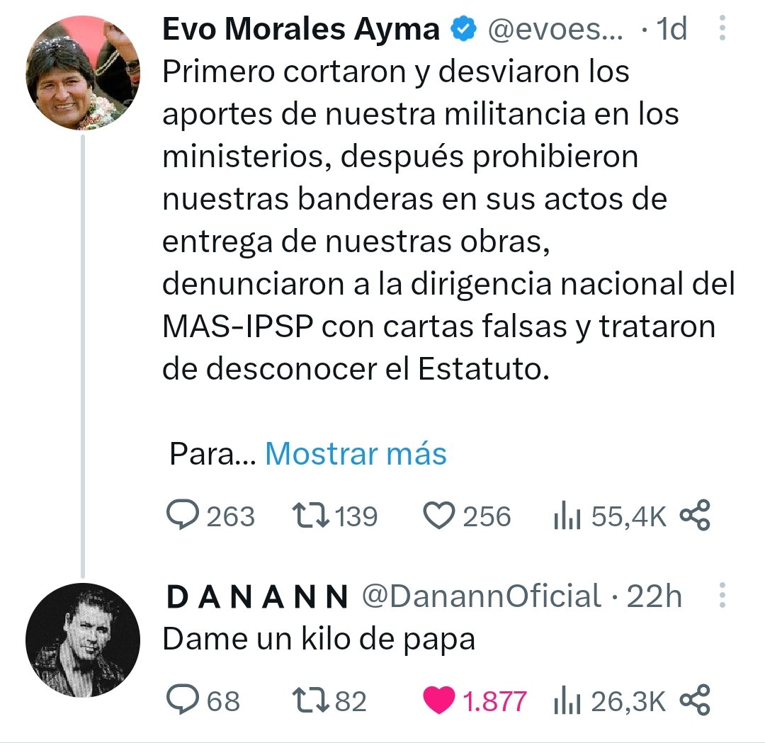 Miguel_Javee's tweet photo. @DanannOficial... Tu kilo de papas tiene más likes que el mensaje que comentaste... 😁 😁 😁 https://t.co/q8RoLTvoSr