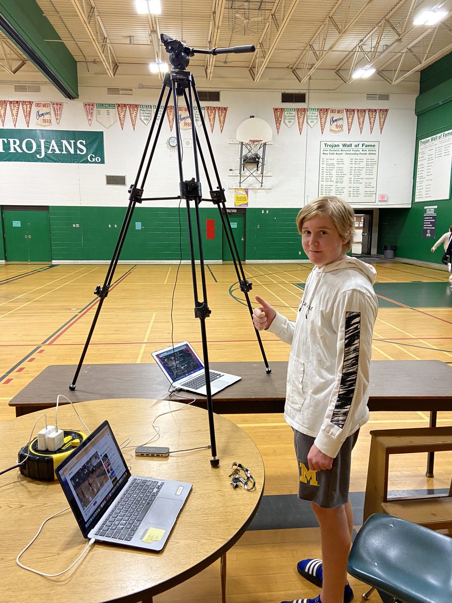 Thrilled to have our <a href="/wftrojans/">West Ferris SS</a> STEAM student, Brad, partner with <a href="/ELITE8BASKTBALL/">ELITE 8 BASKETBALL ACADEMY</a> to provide livestream service for their games this weekend! Also will include some video editing!