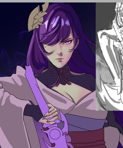 7_adln_7's tweet photo. I have to finish this 😡 #GenshinImpact #RaidenEi https://t.co/N7SQ9Y62dM