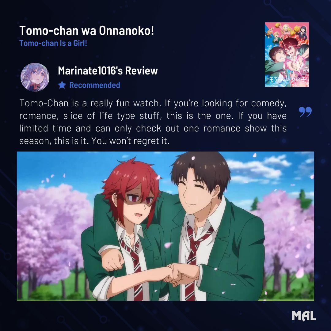 Tomo-chan Is A Girl!  Tomo-chan Wa Onnanoko! MyAnimeList