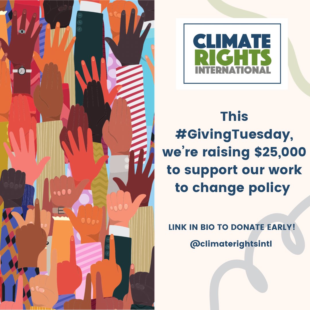 This #givingtuesday, we are raising $25,000 to support our research and advocacy work. We want to build a world that protects people and the planet from #climatechange. Link in bio to donate.