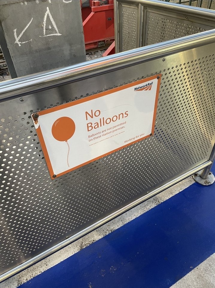 We are delighted to announce that Liverpool Lime Street is now balloon free. If you do see any balloons, please give them to our staff so that our Senior Leadership can get high (literally) on Helium. 

Photo credit: <a href="/AvantiCoast1/">AvantiStressCoast</a>