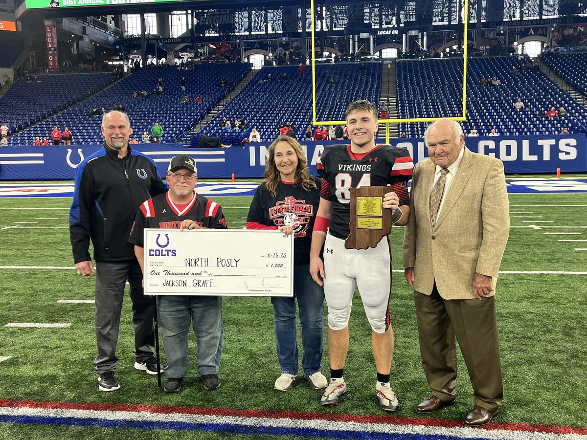 IHSAA (@ihsaa1) on Twitter photo Congratulations to North Posey’s Jackson Graff, the 2023 recipient of the Blake Ress Mental Attitude Award for Class 2A Football, presented by the Indianapolis Colts! 🎓🏈 <a href="/AthleticsNp/">NP Athletics</a> <a href="/coltscommunity/">Colts Community</a> Congratulations to North Posey’s Jackson Graff, the 2023 recipient of the Blake Ress Mental Attitude Award for Class 2A Football, presented by the Indianapolis Colts! 🎓🏈 <a href="/AthleticsNp/">NP Athletics</a> <a href="/coltscommunity/">Colts Community</a>