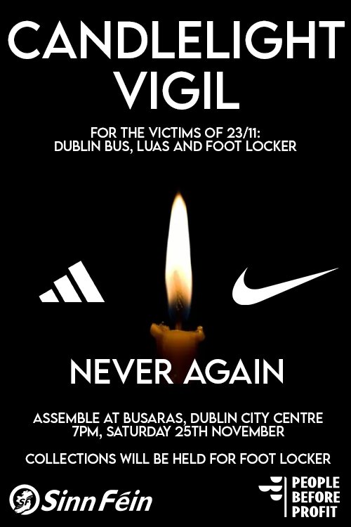 Good crowd out tonight. Fantastic to see a some South Dublin comrades standing with us in the distance, just a pity they couldn't bring themselves to cross O'Connell Bridge. Please give generously to the collection buckets. 
#DublinRiots #Irelands911