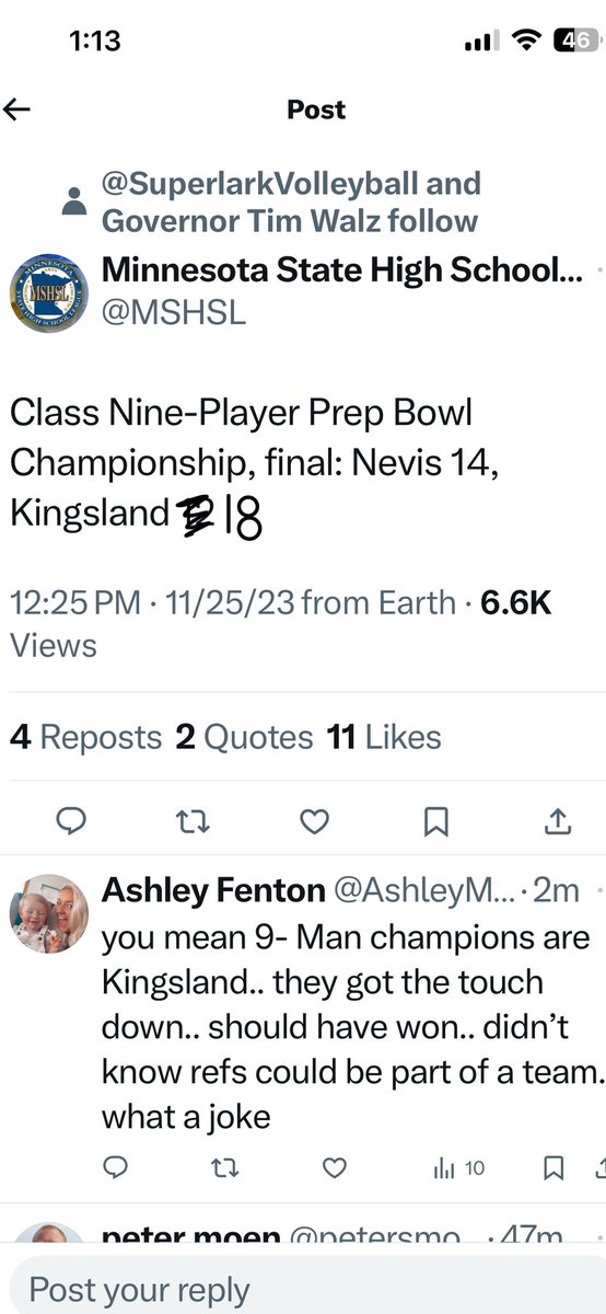 AshleyMarieTart's tweet photo. @MSHSL https://t.co/2AGycxPh0Z