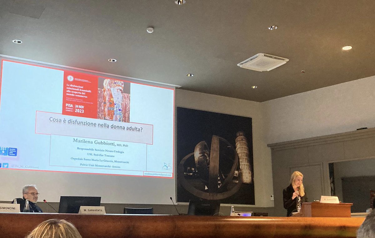 My lecture on “Female Dysfunction” during the SIUD Course “Female Voiding Dysfunction” in Pisa!!!