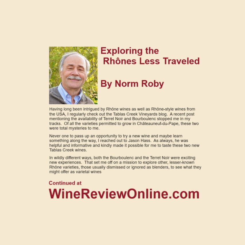 Exploring the Rhônes Less Traveled
   By Norm @RobyWine67
WineReviewOnline.com/Norm_The_Norm_… 
<a href="/TablasCreek/">Tablas Creek</a> <a href="/Starfieldwine/">Starfield Vineyards</a> @HollysHill #Lindquist #Rhone #Wine #RhoneWine