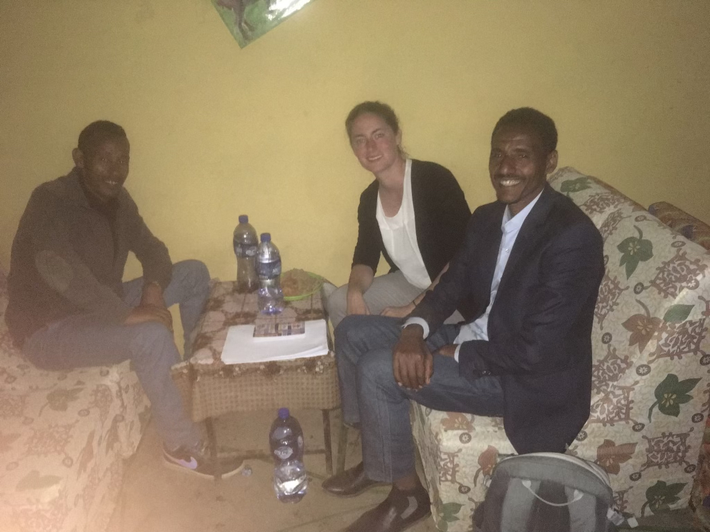 Huge thanks to Hailemichael G/selassie, CBE bank manager, and Zeru G/her, Hagereselam high school vice principal, for their tireless advocacy over the years recruiting and supporting Raey Hiwot students. (Photo from 2018, with Raey Hiwot founder Laura Harris)