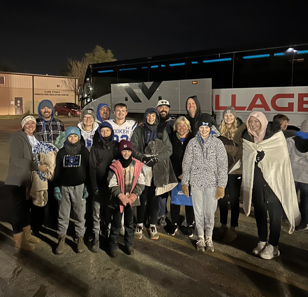 The Hooker Bulldogs, Trace Duncan <a href="/30Tdunk/">Trace Duncan</a> and his ever expanding group of family fanatics are excited and blessed to be heading to the Class A semi-finals in Alva. See you next Friday night at <a href="/nwosufootball/">Ranger Football</a> ! #lastplay #okpreps Go Dogs!!