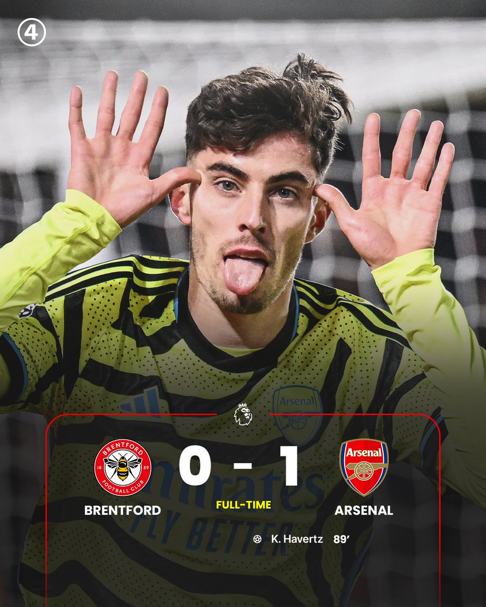 𝗦𝗨𝗣𝗘𝗥 𝗦𝗨𝗕 Kai Havertz sends Arsenal 𝗧𝗢𝗣 𝗢𝗙 𝗧𝗛𝗘 𝗟𝗘𝗔𝗚𝗨𝗘 🔫📈